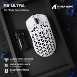 CHUỘT ATTACK SHARK R5 ULTRA CARBON 8K MULTI MODES WHITE (PAW3950MAX/39G)