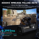 CHUỘT ATTACK SHARK R5 ULTRA CARBON 8K MULTI MODES WHITE (PAW3950MAX/39G)