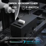 CHUỘT ATTACK SHARK R5 ULTRA CARBON 8K MULTI MODES WHITE (PAW3950MAX/39G)
