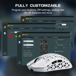 CHUỘT ATTACK SHARK R5 ULTRA CARBON 8K MULTI MODES WHITE (PAW3950MAX/39G)