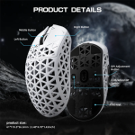 CHUỘT ATTACK SHARK R5 ULTRA CARBON 8K MULTI MODES WHITE (PAW3950MAX/39G)