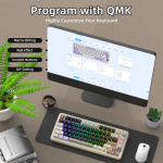 BÀN PHÍM CƠ ATTACK SHARK X85 PRO MULTI MODES CHEESE WHITE STRAWBERRY SWITCH