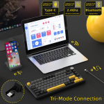 BÀN PHÍM CƠ ATTACK SHARK X85 PRO MULTI MODES STAR BLACK STRAWBERRY SWITCH