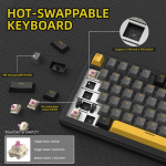 BÀN PHÍM CƠ ATTACK SHARK X85 PRO MULTI MODES STAR BLACK STRAWBERRY SWITCH
