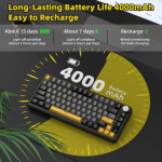 BÀN PHÍM CƠ ATTACK SHARK X85 PRO MULTI MODES STAR BLACK STRAWBERRY SWITCH
