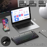 BÀN PHÍM CƠ ATTACK SHARK X85 PRO MULTI MODES POLAR DAY STRAWBERRY SWITCH