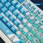 BÀN PHÍM CƠ ATTACK SHARK X85 PRO MULTI MODES PC X PBT ENGRAVED AYANAMI REI VERSION 1 STRAWBERRY SWITCH