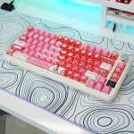 BÀN PHÍM CƠ ATTACK SHARK X85 PRO MULTI MODES PC X PBT ENGRAVED MARI MAKINAMI VERSION 1 STRAWBERRY SWITCH