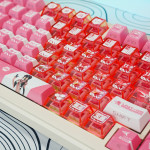 BÀN PHÍM CƠ ATTACK SHARK X85 PRO MULTI MODES PC X PBT ENGRAVED MARI MAKINAMI VERSION 1 STRAWBERRY SWITCH