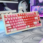 BÀN PHÍM CƠ ATTACK SHARK X85 PRO MULTI MODES PC X PBT ENGRAVED MARI MAKINAMI VERSION 1 STRAWBERRY SWITCH