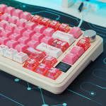 BÀN PHÍM CƠ ATTACK SHARK X85 PRO MULTI MODES PC X PBT ENGRAVED MARI MAKINAMI VERSION 2 STRAWBERRY SWITCH