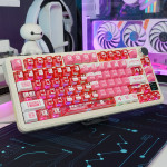 BÀN PHÍM CƠ ATTACK SHARK X85 PRO MULTI MODES PC X PBT ENGRAVED MARI MAKINAMI VERSION 2 STRAWBERRY SWITCH