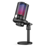 MICROPHONE SHOUFEI ME6S RGB ĐEN BẢN CHÂN ĐỨNG