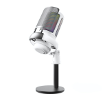 MICROPHONE SHOUFEI ME6S RGB TRẮNG BẢN CHÂN ĐỨNG