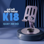 GIÁ ĐỠ ĐIỆN THOẠI NHÔM GẤP GỌN QUAY 360 ĐỘ K18 PURPLE