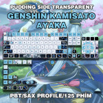 BỘ KEYCAP PUDDING SIDE TRANSPARENT GENSHIN KAMISATO AYAKA (PBT/SAX PROFILE/125 PHÍM)