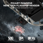 CHUỘT ATTACK SHARK R2 8K MULTI MODES CHEESE (PAW3950/45G)