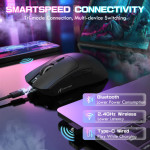 CHUỘT ATTACK SHARK X1 MULTI MODES ĐEN (PAW3395PRO/53G)