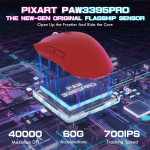 CHUỘT ATTACK SHARK X1 MULTI MODES ĐỎ (PAW3395PRO/53G)