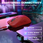 CHUỘT ATTACK SHARK X1 MULTI MODES ĐỎ (PAW3395PRO/53G)