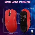 CHUỘT ATTACK SHARK X11SE MULTI MODES ĐỎ (PAW3311/59G)