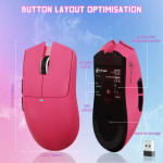 CHUỘT ATTACK SHARK X11SE MULTI MODES BERRY RED (PAW3311/59G)