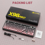 BÀN PHÍM CƠ ATTACK SHARK X98 PRO BLACK BERRY STRAWBERRY SWITCH