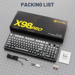BÀN PHÍM CƠ ATTACK SHARK X98 PRO BLACK GRADIENT STRAWBERRY SWITCH