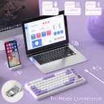 BÀN PHÍM CƠ ATTACK SHARK X85 PRO MULTI MODES LAVENDER STRAWBERRY SWITCH