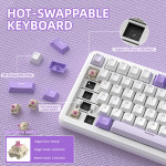 BÀN PHÍM CƠ ATTACK SHARK X85 PRO MULTI MODES LAVENDER STRAWBERRY SWITCH