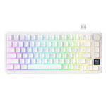 BÀN PHÍM CƠ ATTACK SHARK X85 PRO MULTI MODES WHITE CONTOUR STRAWBERRY SWITCH