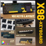 BÀN PHÍM CƠ ATTACK SHARK X98 STAR BLACK STRAWBERRY SWITCH
