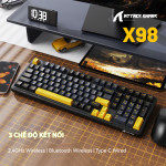 BÀN PHÍM CƠ ATTACK SHARK X98 STAR BLACK STRAWBERRY SWITCH