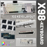BÀN PHÍM CƠ ATTACK SHARK X98 STAR WHITE STRAWBERRY SWITCH