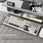 BÀN PHÍM CƠ ATTACK SHARK X98 STAR WHITE STRAWBERRY SWITCH
