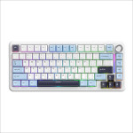 BÀN PHÍM CƠ FREE WOLF F75 MULTI MODES GLACIER BLUE SILVER MOON SWITCH