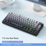 BÀN PHÍM CƠ FREE WOLF F75 MULTI MODES SEA REEF BLACK SILVER MOON SWITCH