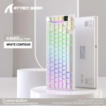 BÀN PHÍM CƠ ATTACK SHARK X820ULTRA WHITE CONTOUR FLYING FISH SWITCH