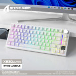BÀN PHÍM CƠ ATTACK SHARK X820ULTRA WHITE CONTOUR FLYING FISH SWITCH