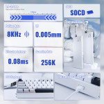 BÀN PHÍM CƠ ATTACK SHARK X68HE MAX CNC STARLIGHT WHITE MAGNETIC AMBER SWITCH
