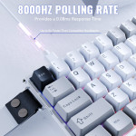 BÀN PHÍM CƠ ATTACK SHARK X68HE MAX CNC STARLIGHT WHITE MAGNETIC AMBER SWITCH