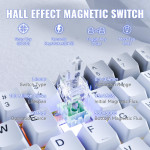 BÀN PHÍM CƠ ATTACK SHARK X68HE MAX CNC STARLIGHT WHITE MAGNETIC AMBER SWITCH