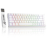 BÀN PHÍM CƠ ATTACK SHARK X68HE MAX CNC WHITE CONTOUR MAGNETIC AMBER SWITCH
