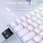 BÀN PHÍM CƠ ATTACK SHARK X68HE MAX CNC WHITE CONTOUR MAGNETIC AMBER SWITCH