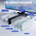 BÀN PHÍM CƠ ATTACK SHARK X68HE MAX CNC WHITE CONTOUR MAGNETIC AMBER SWITCH