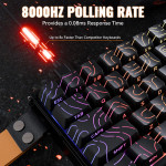 BÀN PHÍM CƠ ATTACK SHARK X68HE MAX CNC BLACK CONTOUR MAGNETIC AMBER SWITCH