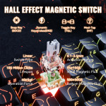 BÀN PHÍM CƠ ATTACK SHARK X68HE MAX CNC BLACK CONTOUR MAGNETIC AMBER SWITCH