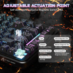 BÀN PHÍM CƠ ATTACK SHARK X82PRO HE BLACK CONTOUR MAGNETIC AMBER SWITCH