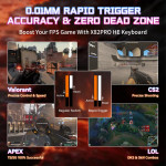 BÀN PHÍM CƠ ATTACK SHARK X82PRO HE BLACK CONTOUR MAGNETIC AMBER SWITCH
