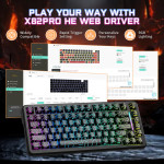BÀN PHÍM CƠ ATTACK SHARK X82PRO HE BLACK CONTOUR MAGNETIC AMBER SWITCH